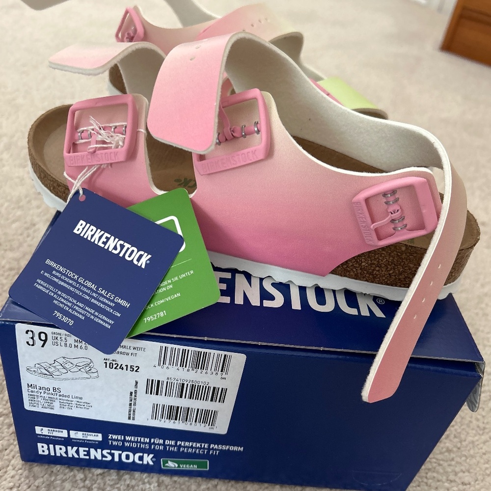 Birkenstock Milano Sandals 39 narrow - never worn